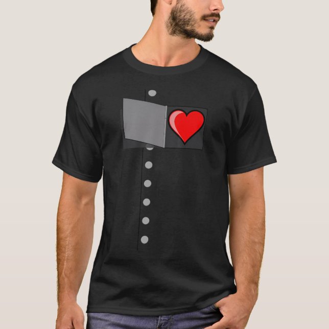 Camiseta Tin Man Heart - Oz Tinman Halloween Costume (Frente)