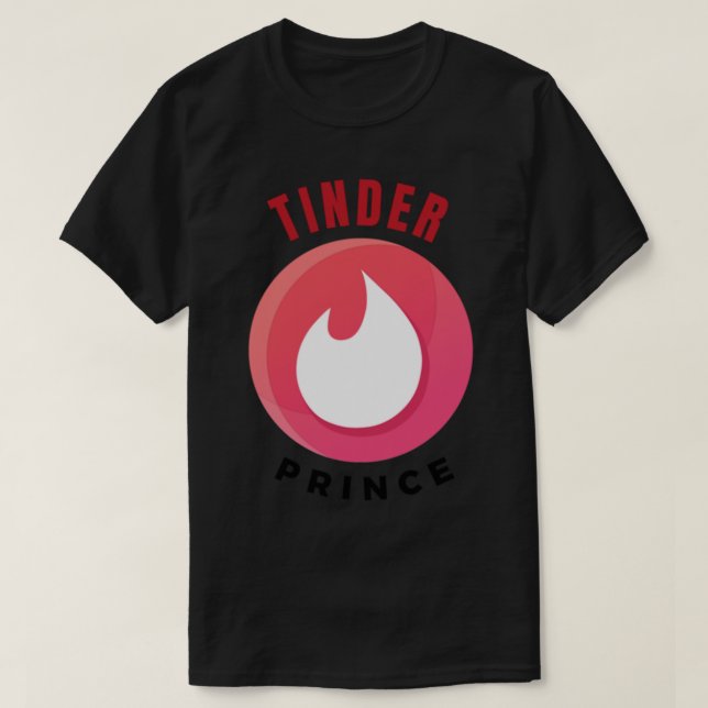 Camiseta TINDER PRINCE - citação engraçada do tinteiro (Frente do Design)