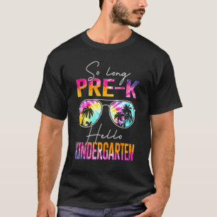 Camiseta Tingimento de Amarração Até Logo Pré K Olá Profess