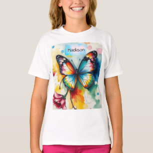 Camiseta Tinta Borboleta Personalizável