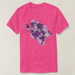 Camiseta Tinta com Estilo de Camuflagem PurpleBerry Splat