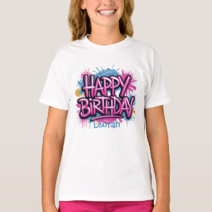 Camiseta Tinta de Aniversário Personalizada Espalhada