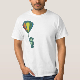 Camiseta tinta de balão de ar quente de macaco