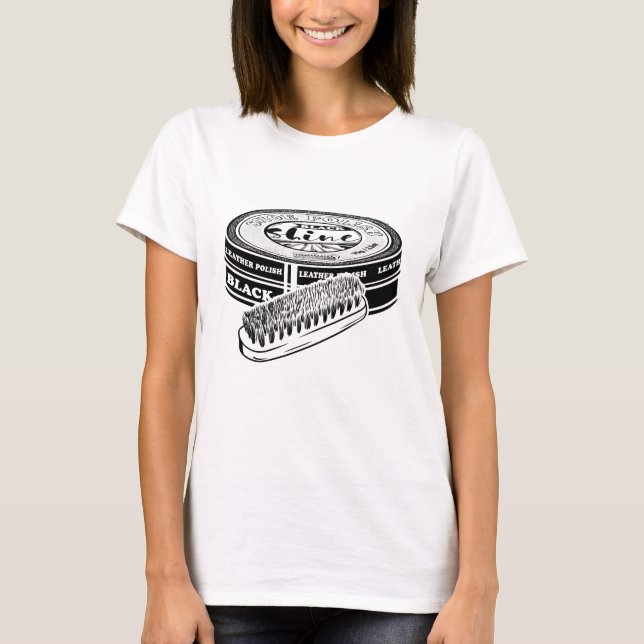 Camiseta Tinta de cor calçado preta (Frente)