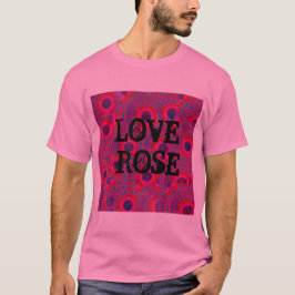 CAMISETA TINTA DE COR MODERNA MANDALA ROSA