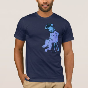 Camiseta tinta de macaco emo