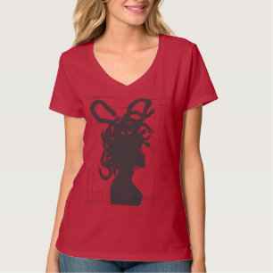 Camiseta Tinta de Medusa: Desenho Mitológico Feito à Mão