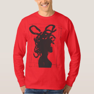 Camiseta Tinta de Medusa: Desenho Mitológico Feito à Mão