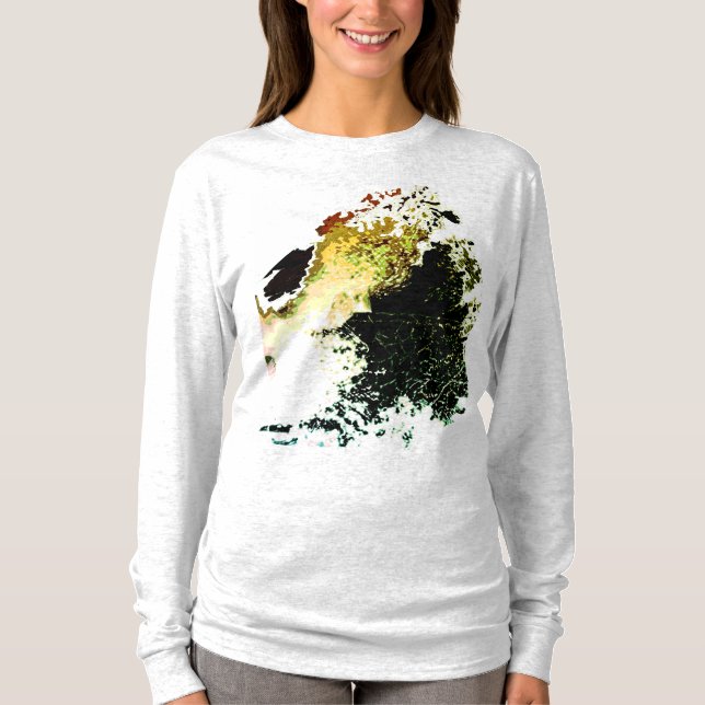 Camiseta Tinta de pincel de pincel de bronzeamento Dourado  (Frente)