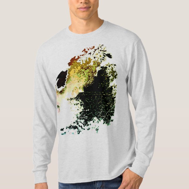 Camiseta Tinta de pincel de pincel de bronzeamento Dourado  (Frente)