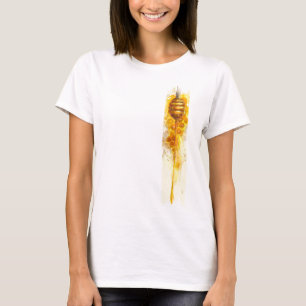 Camiseta Tinta de quebra-cabeça do garoa de ouro