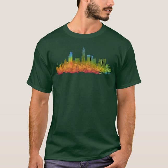 Camiseta Tinta Dye Los Angeles retrô (Frente)