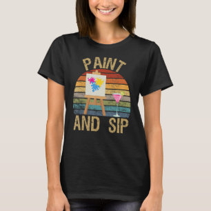 Camiseta Tinta e Sip Party Art Retro Vintage Bebida Vinho