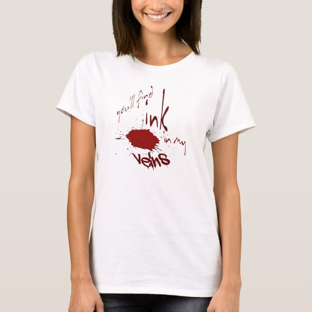 Camiseta Tinta em minhas Veias (Frente)