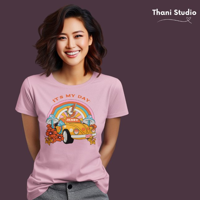 Camiseta Tinta-Festa de aniversário da Vintage Flashback 80 (Criador carregado)