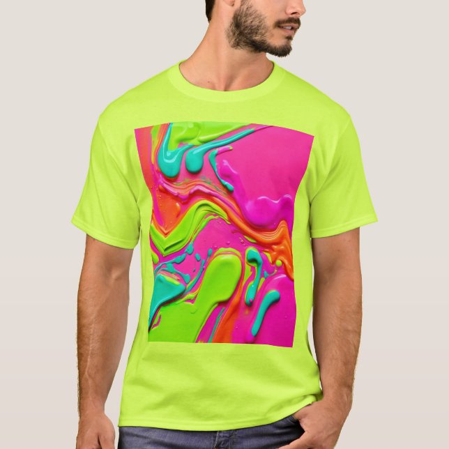 Camiseta Tinta líquida vibrante (Frente)
