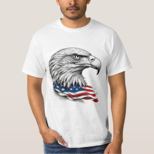 Camiseta Tinta Patriótica Águia com Bandeira Americana – Ar