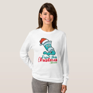 Camiseta Tinta personalizável sua história de Natal