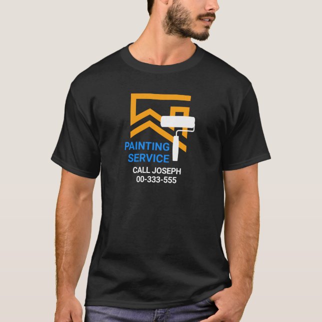 Camiseta Tinta Pintada De Telhado De Construção (Frente)