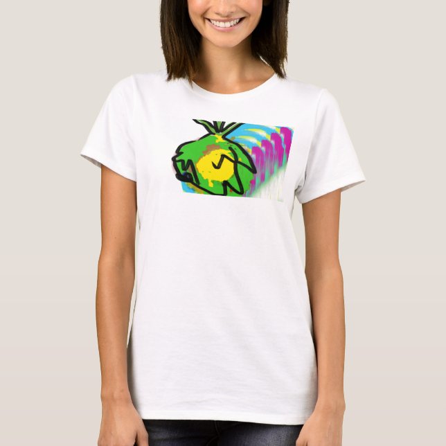 Camiseta Tinta seca do abacaxi (Frente)