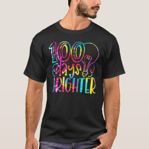 Camiseta Tinta Tie 100 Dias Mais Brilhante Aluno Feliz 100º