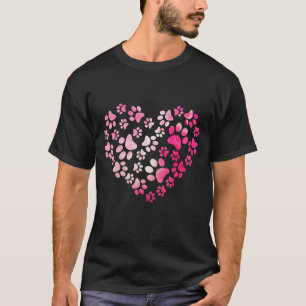 Camiseta Tinta Tie Animal Gato Cachorro Impressão de Pata A