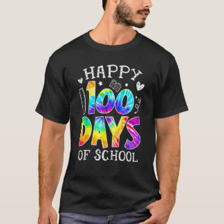 Camiseta Tinta Tie Dye 100º Dia De Aula Professor 100 Dias 