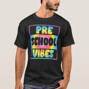 Camiseta Tinta Tie Dye Olá Vibrações Pré-escolar De Volta à
