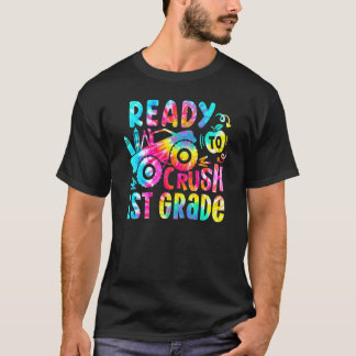 Camiseta Tinta Tie Dye Pronto Para Esmagar Caminhão De 1ª S