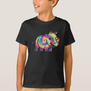 Camiseta Tinta Tie Dye - Rinoceronte