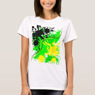 Camiseta Tinta verde, amarela e preta