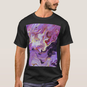Camiseta Tintas acrílicas coloridas, abstrato.
