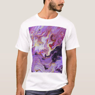 Camiseta Tintas acrílicas coloridas, abstrato.