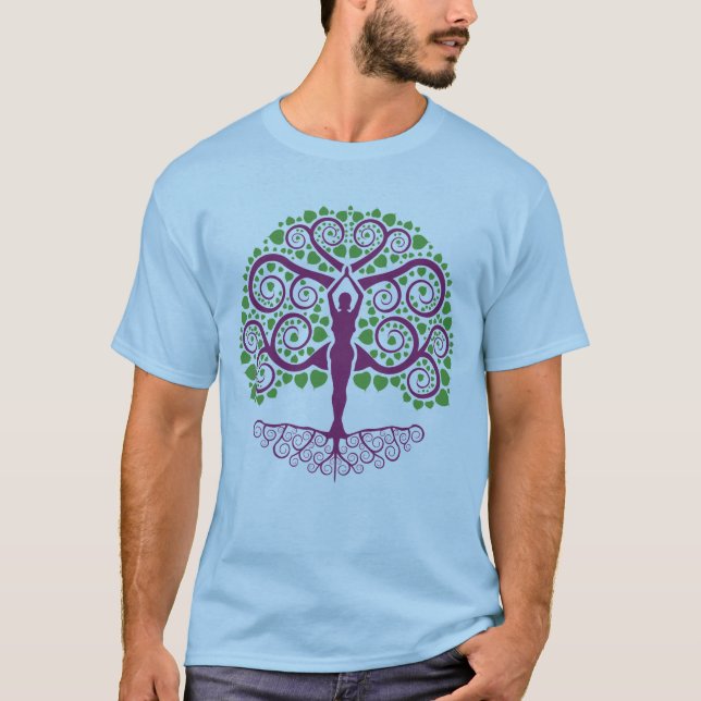 Camiseta Tintura do laço da árvore de Bodhi (Frente)