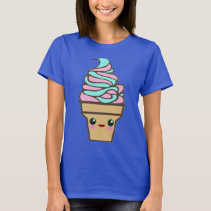 Camiseta Tintura do laço do arco-íris do cone do sorvete 