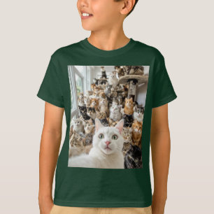 Camiseta Tiny Cat Selfie Crew Tee