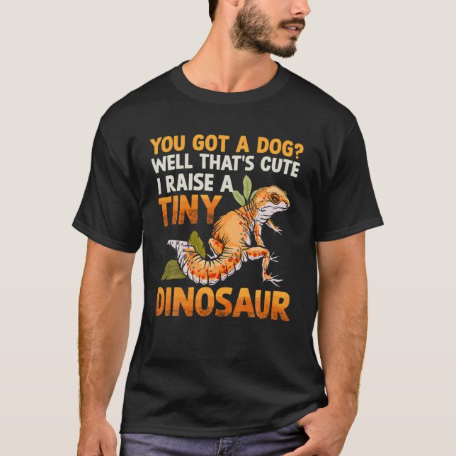 Camiseta Tiny Dinosaur Cute Lizard Reptile Leopard Gecko Ki (Frente)