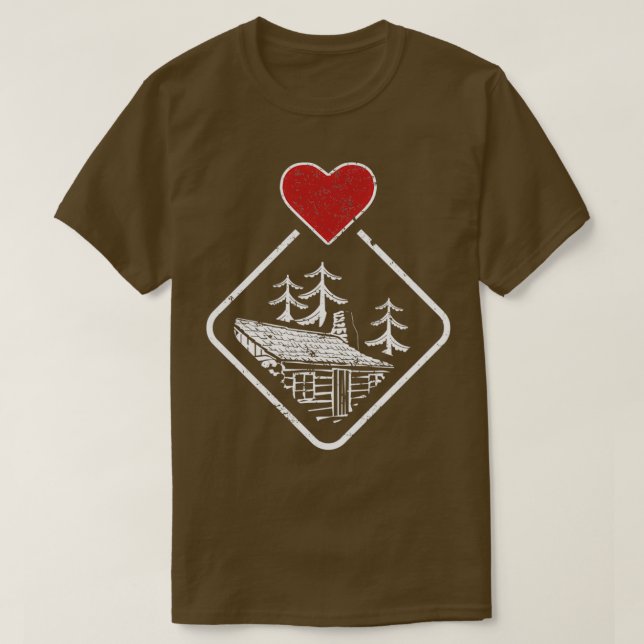Camiseta Tiny House Living Log Cabin Tiny House Apparel (Frente do Design)
