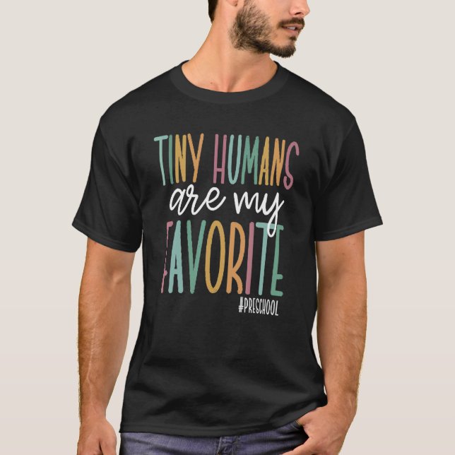 Camiseta Tiny Humans Are My Favorite Preschool Christmas 20 (Frente)
