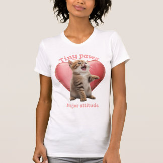 Camiseta Tiny paws, major attitude