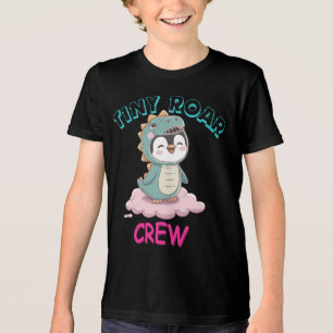Camiseta Tiny Roar Crew Dino Penguin - Kawaii Cute
