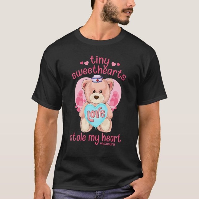 Camiseta Tiny Sweethearts Stole My Heart Valentines Day NIC (Frente)