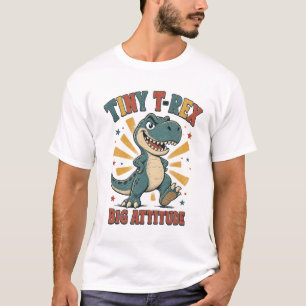 Camiseta Tiny T-Rex Grande Atitude Dinossauro Engraçado