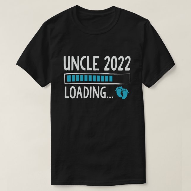 Camiseta Tio 2022 Carregando Anúncio De Gravidez Engraçado (Frente do Design)