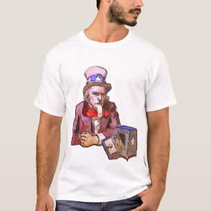 Camiseta Tio América Com Tesouro Vazio Contorno Preto Ar