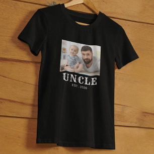 Camiseta Tio Ano de Estabelecimento Tipografia Foto
