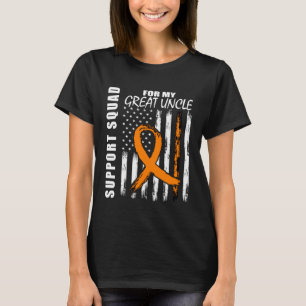 Camiseta Tio Avô Conscientização da Leucemia Bandeira Ameri