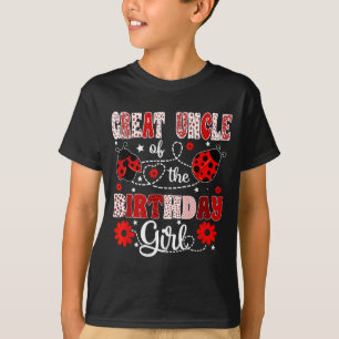 Camiseta Tio-avô da Menina de Aniversário - Família Ladybug