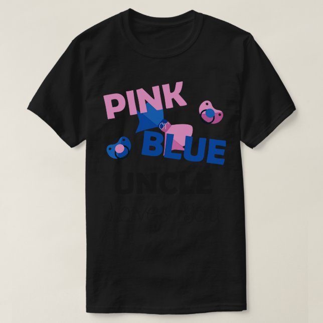 Camiseta Tio Azul Rosa Ama Seu Presente Chá de fraldas (Frente do Design)