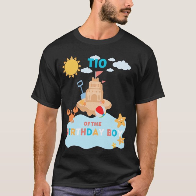 Camiseta Tio Beach Birthday Summer Bday Ocean Family Matchi (Frente)